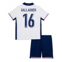 Camisa de Futebol Inglaterra Conor Gallagher #16 Equipamento Principal Infantil Europeu 2024 Manga Curta (+ Calças curtas)